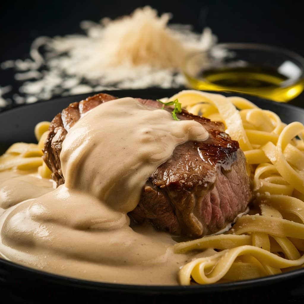 alfredo steak recipe