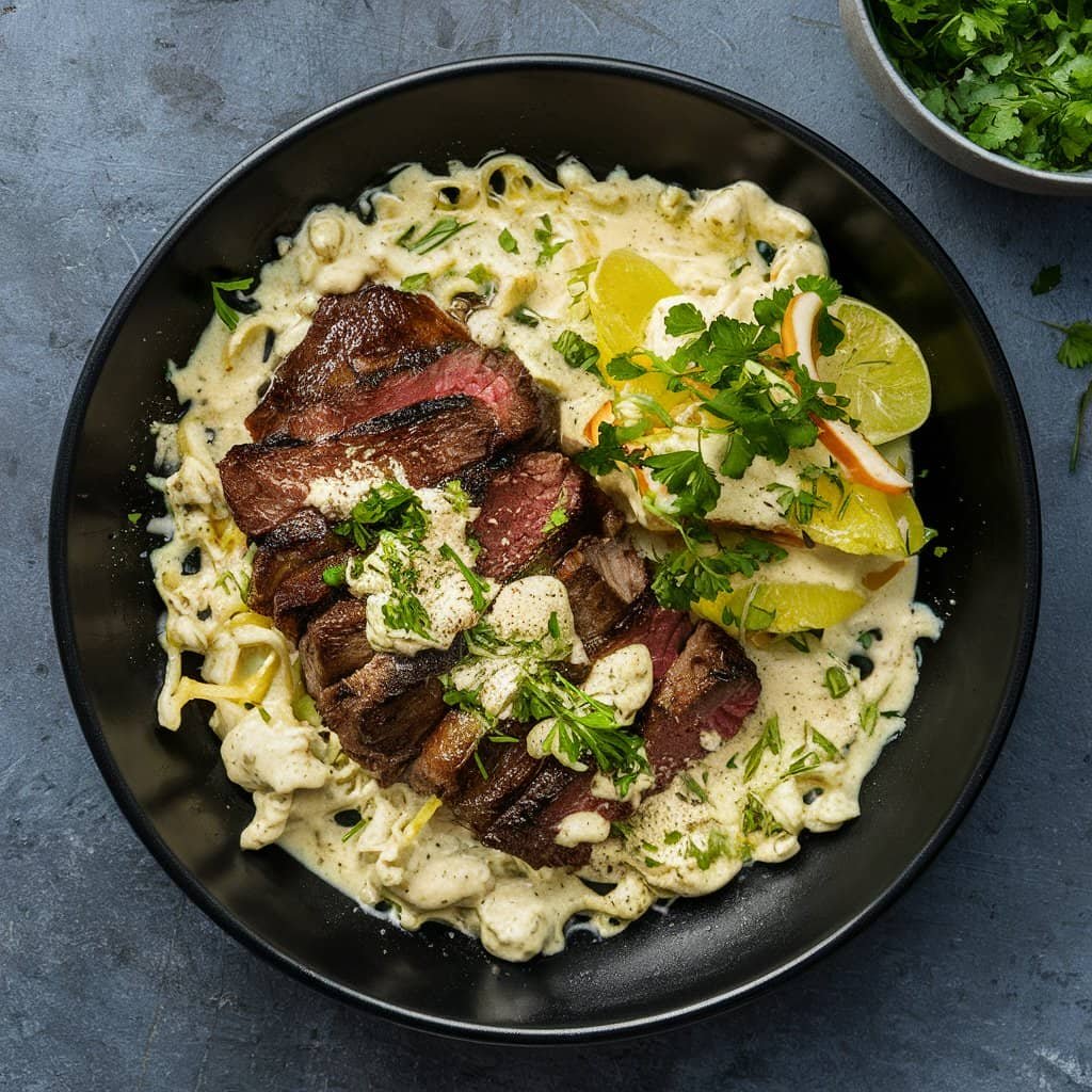 alfredo steak recipe