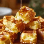 Cornbread Waffle Bites with Smoked Gouda and Honey