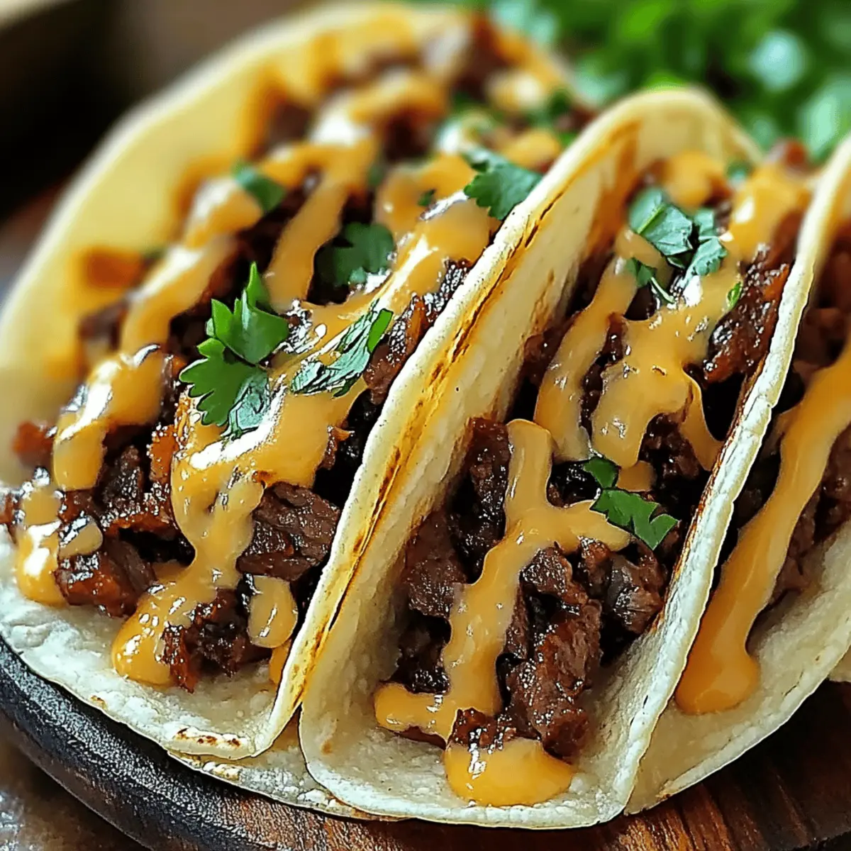 Garlic Butter Honey BBQ Beef Tacos