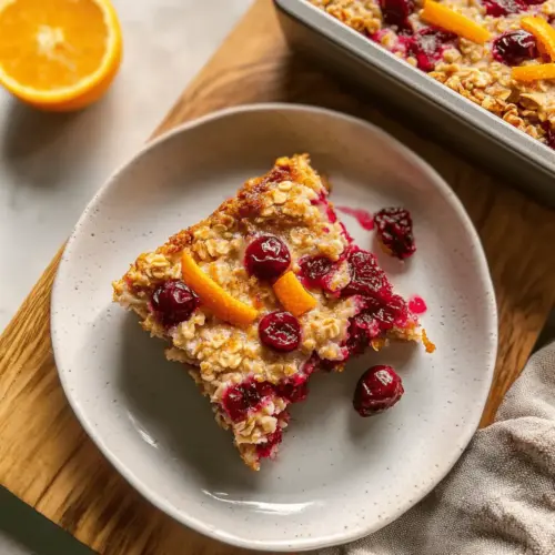Cranberry Orange Baked Oatmeal