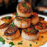 Seared Scallops with Spicy Cajun Cream Sauce