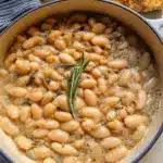 Caramelized Onion White Beans with Rosemary and Balsamic