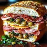 Classic Italian Muffuletta Sandwich