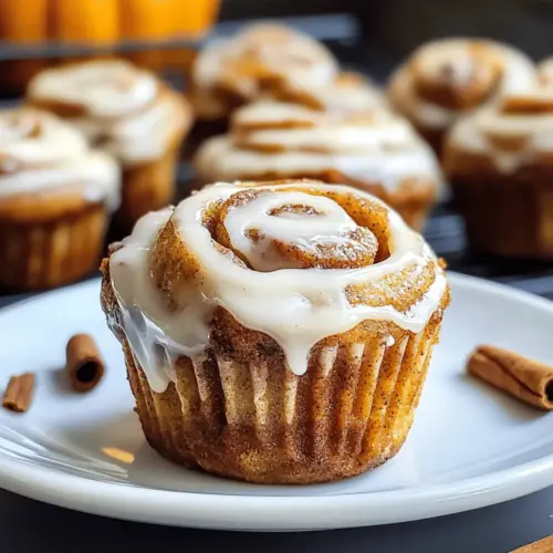 Pumpkin Cinnamon Roll Muffins