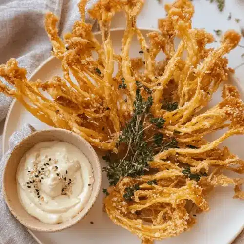 Crispy Fried Enoki Mushrooms