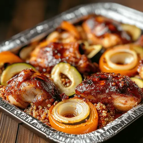 Baked Barbecue Chicken Thighs with Onions
