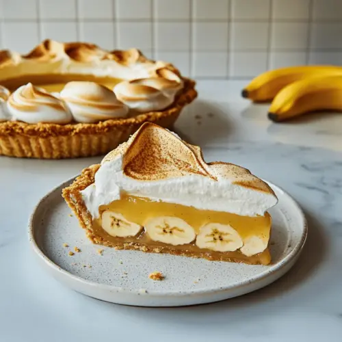 Banana Whiskey Caramel Cream Pie
