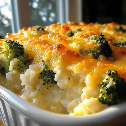 Broccoli cheese rice casserole