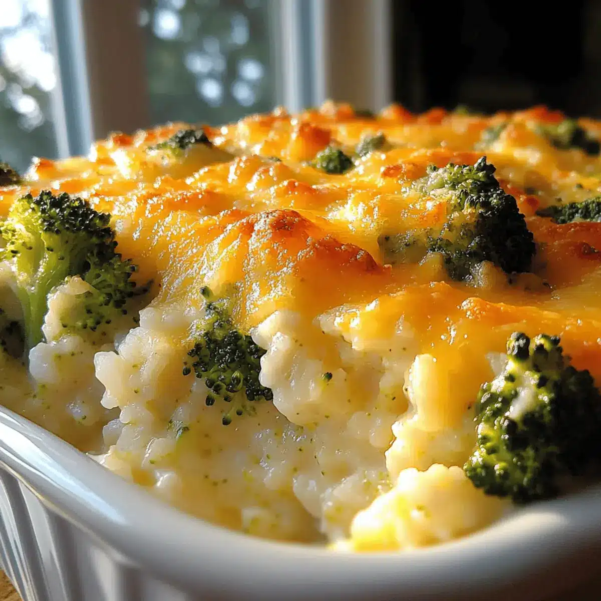 Broccoli cheese rice casserole