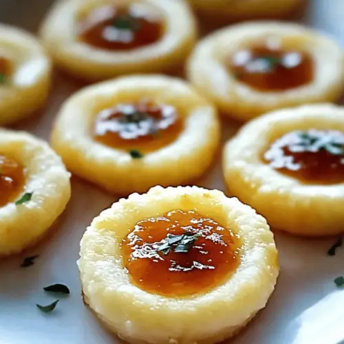 Cheesy Thumbprint Appetizers with Hot Pepper Jelly