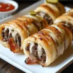 Garlic Butter Bacon Cheeseburger Rollups