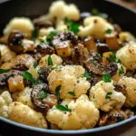 Garlic Cauliflower Mushroom Skillet