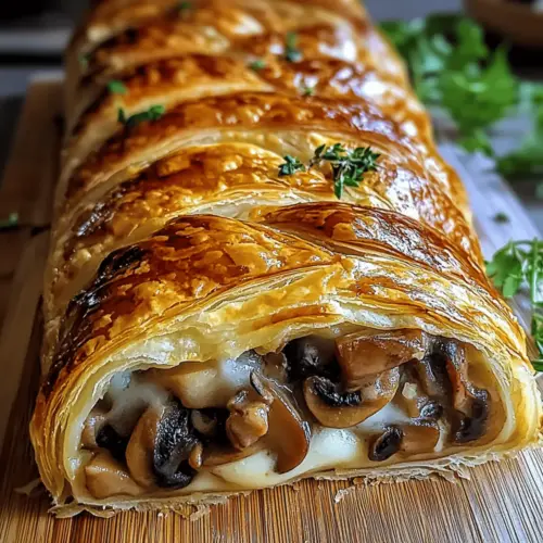 Savory Mushroom & Gruyère Puff Pastry Braid