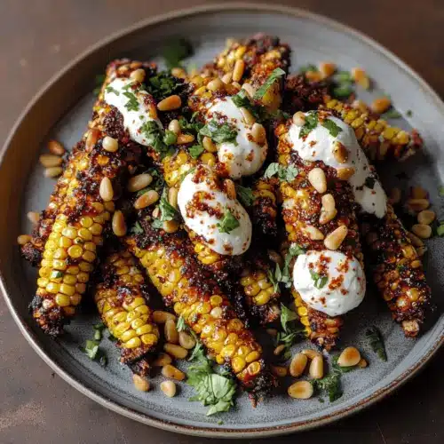 Vegan Corn Ribs with Aleppo Chili Butter & Lime Zest Cream Cheese