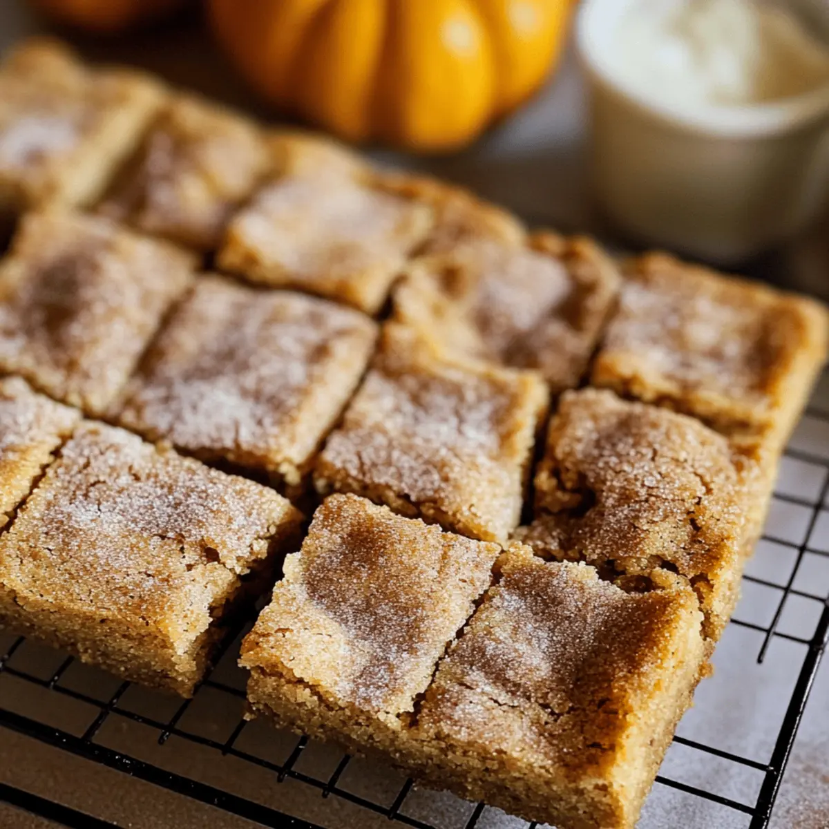 Best Pumpkin Snickerdoodle Blondies