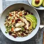 Quinoa Salad With Chicken, Almonds and Avocado