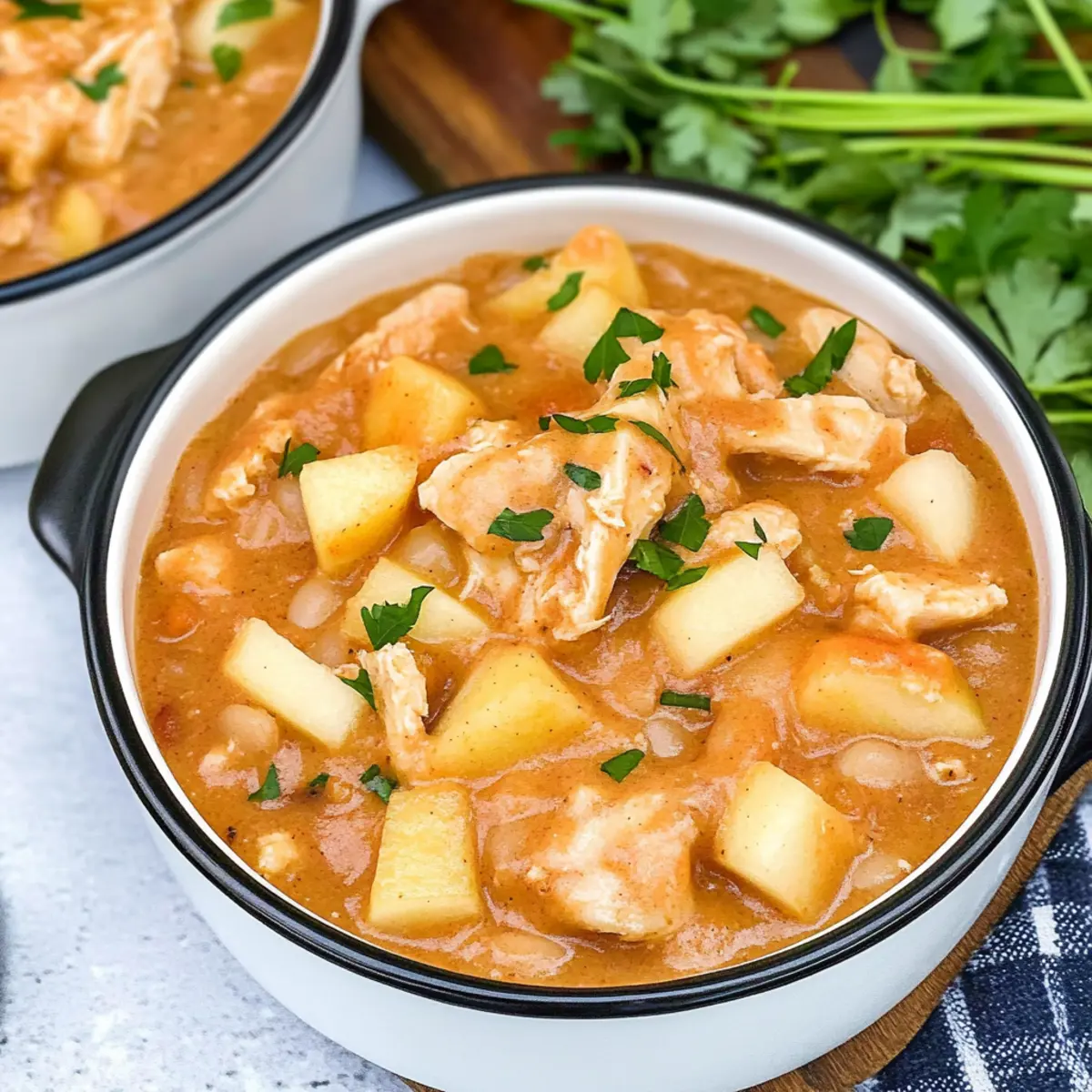 White Cheddar Apple Chicken Chili