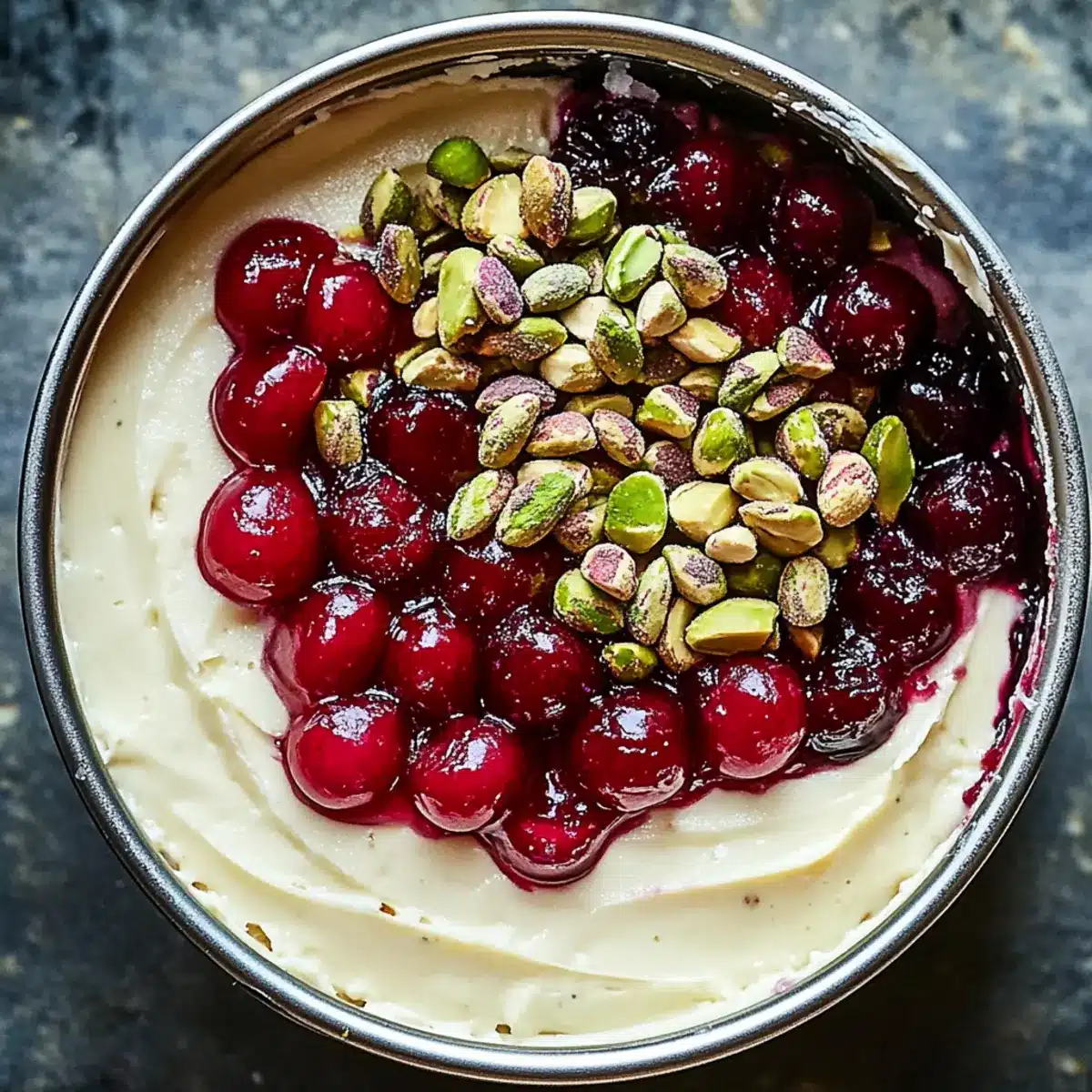 Cherry Pistachio Cheesecake