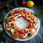 Christmas Smoked Salmon Bruschetta Wreath