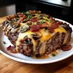 Swiss Bacon Mushroom Meatloaf