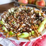 Loaded Caramel and Chocolate Apple Nachos