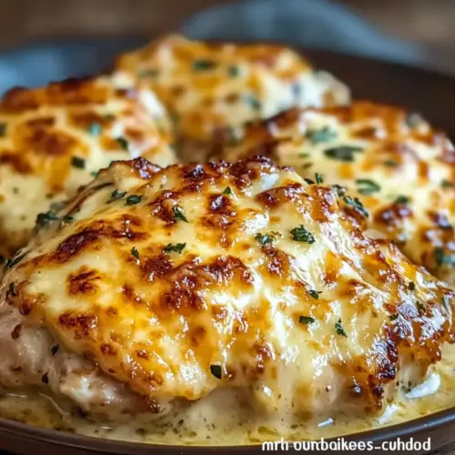 Cheesy Chicken Thigh Bake