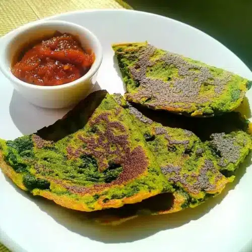 Spinach Besan Cheela Recipe