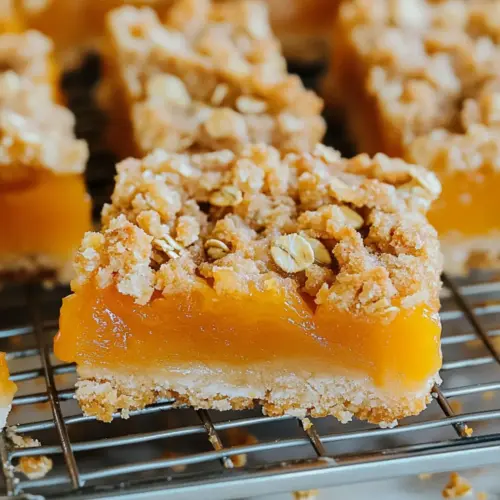 Buttery Apricot Oatmeal Crumble Bars