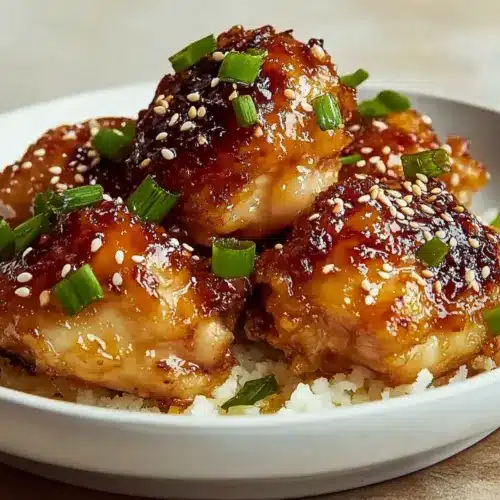 Crispy Honey Garlic Chicken Thighs