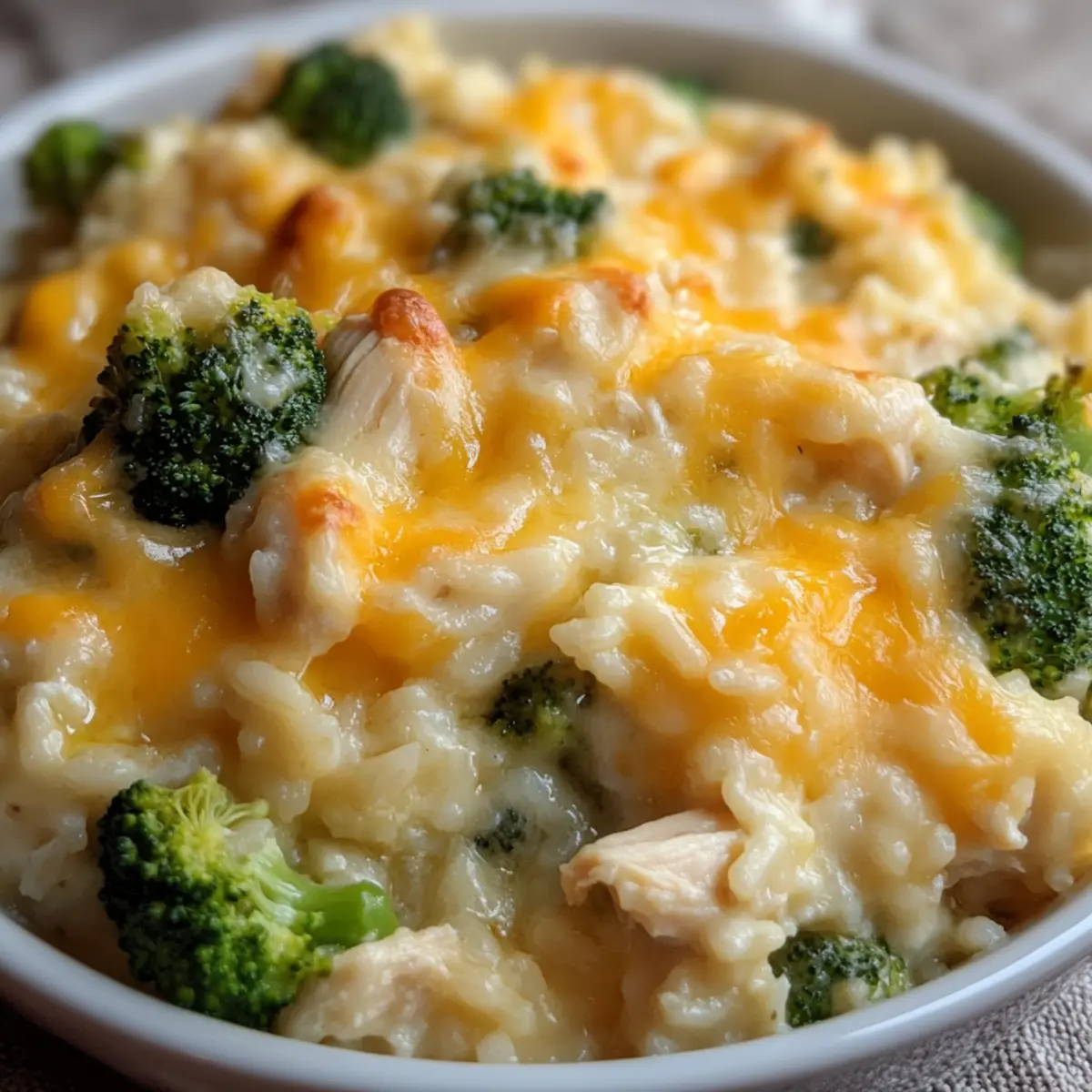 Cheesy Broccoli Chicken and Rice Casserole