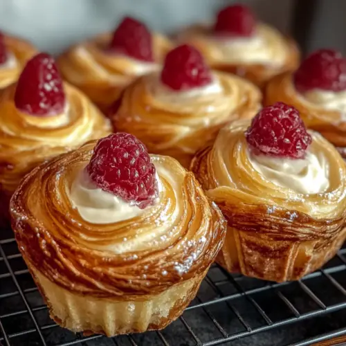 Raspberry Cream Cheese Cruffins
