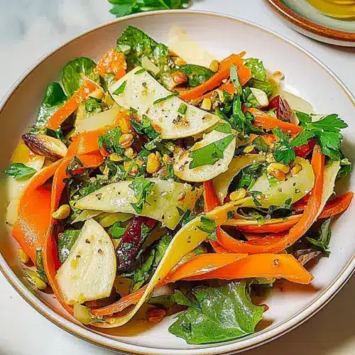 Roasted Kohlrabi & Carrot Ribbon Salad